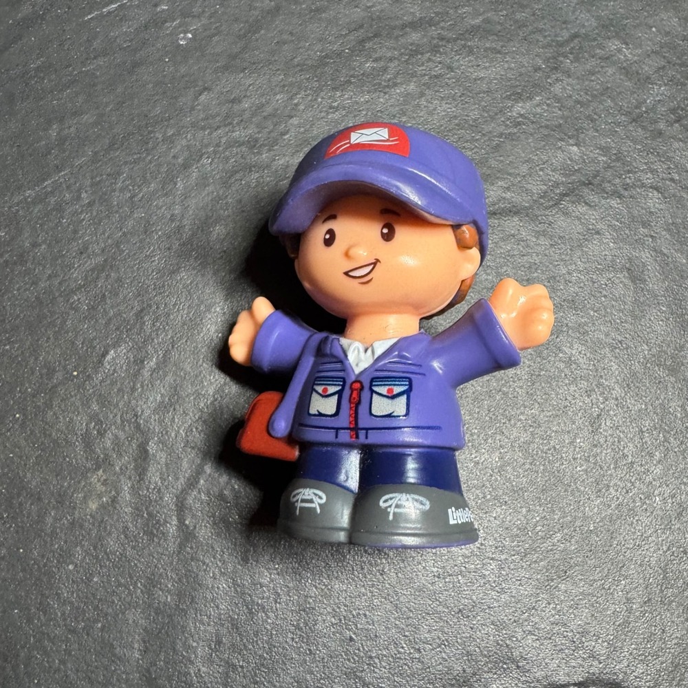 Fisher-Price Little People Mail Carrier Purple Uniform Figure 2016 Mattel DRL16